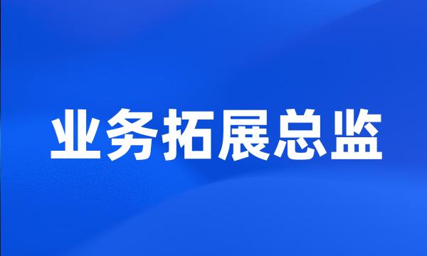 业务拓展总监