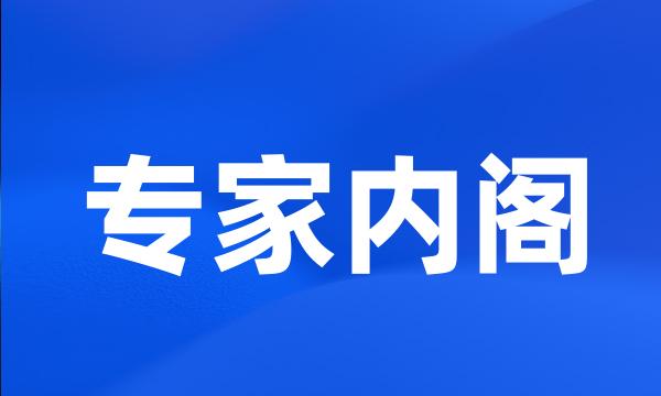 专家内阁