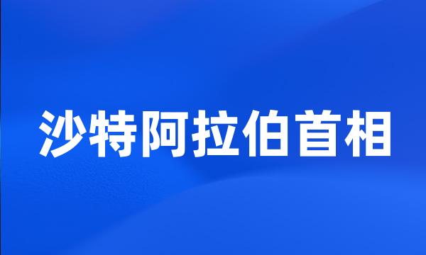 沙特阿拉伯首相