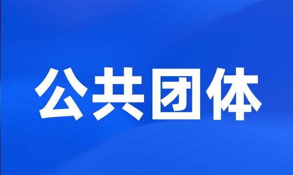 公共团体