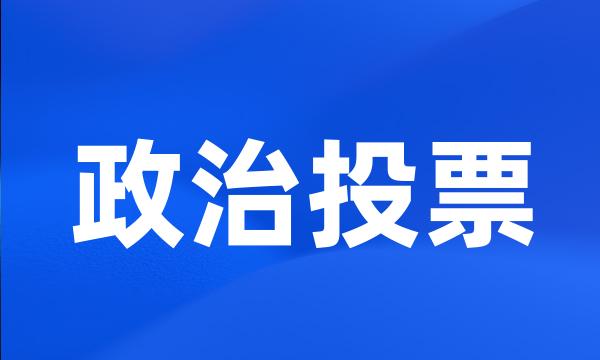 政治投票