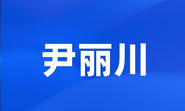 尹丽川