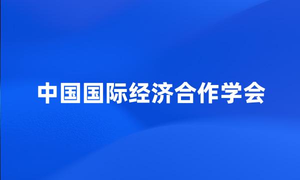 中国国际经济合作学会