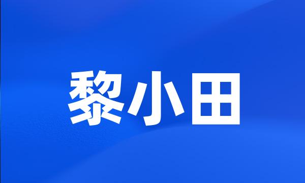 黎小田