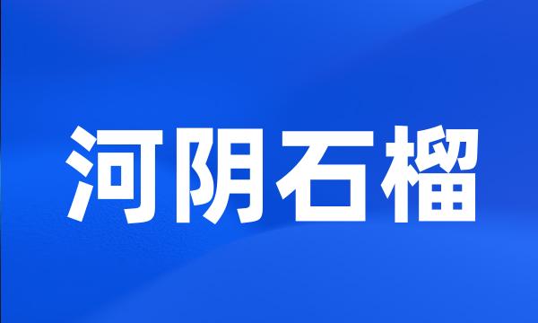 河阴石榴