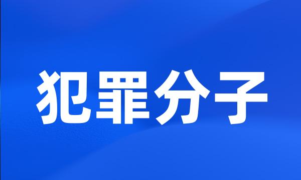 犯罪分子