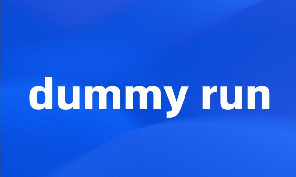 dummy run