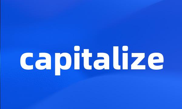 capitalize