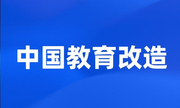 中国教育改造