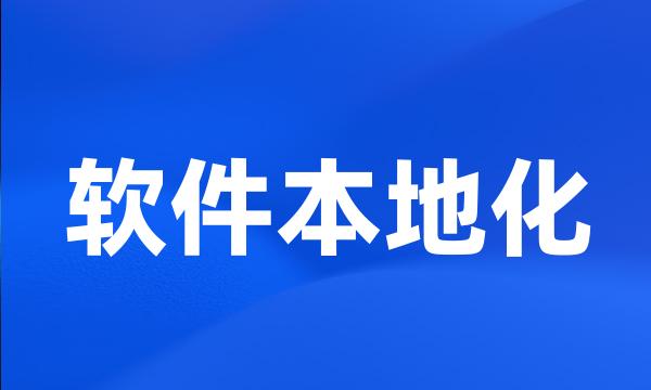 软件本地化