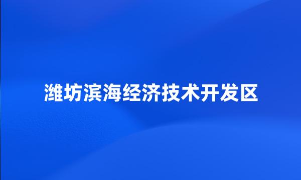 潍坊滨海经济技术开发区