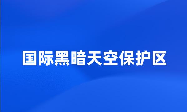 国际黑暗天空保护区