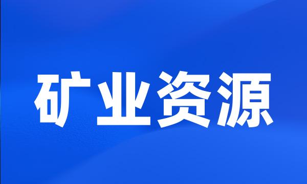 矿业资源