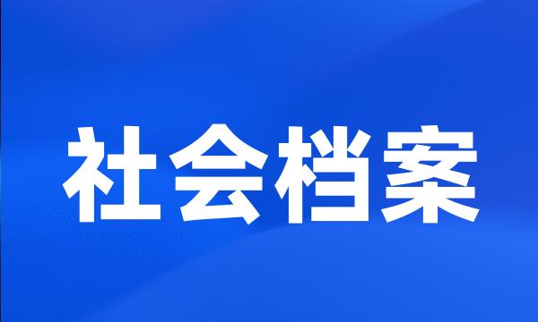 社会档案