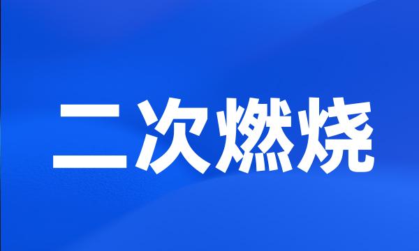 二次燃烧