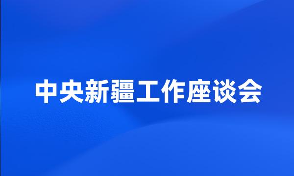 中央新疆工作座谈会