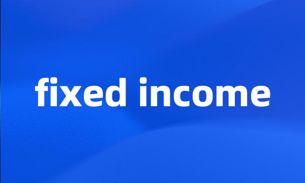 fixed income