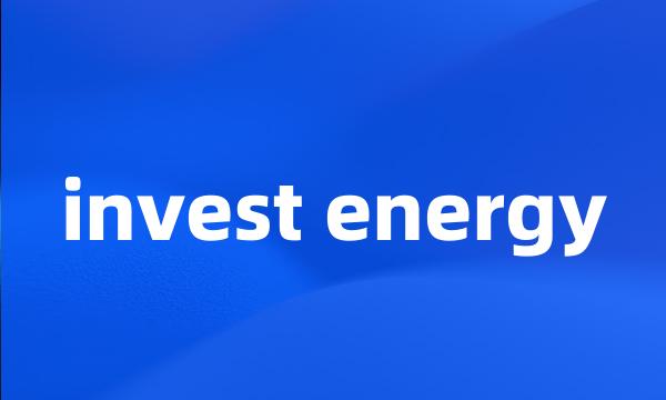 invest energy