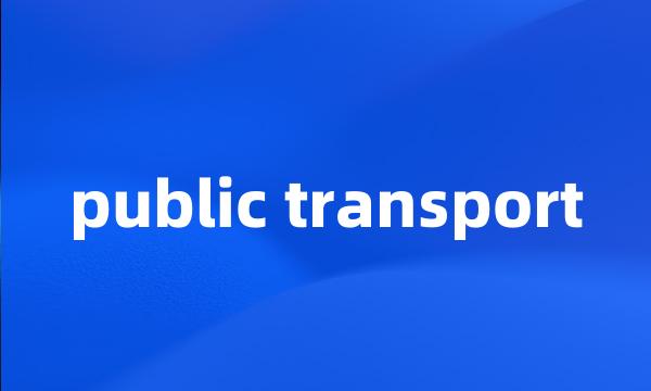 public transport