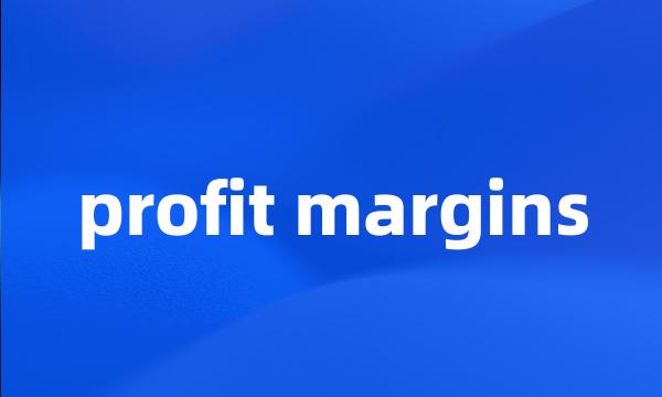 profit margins