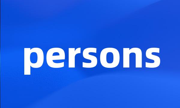 persons