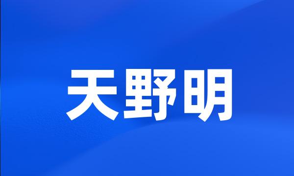 天野明