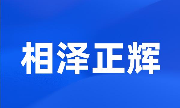 相泽正辉