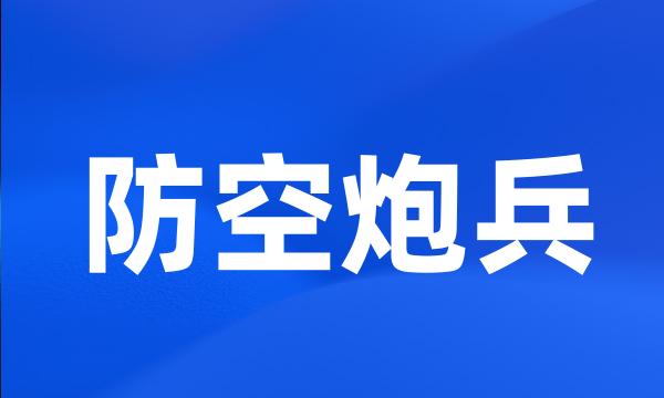 防空炮兵