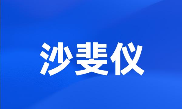 沙斐仪