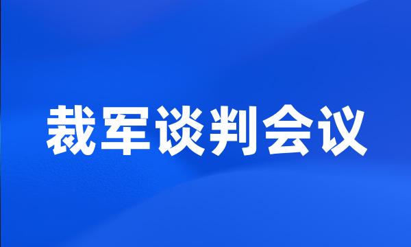 裁军谈判会议