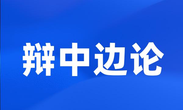 辩中边论