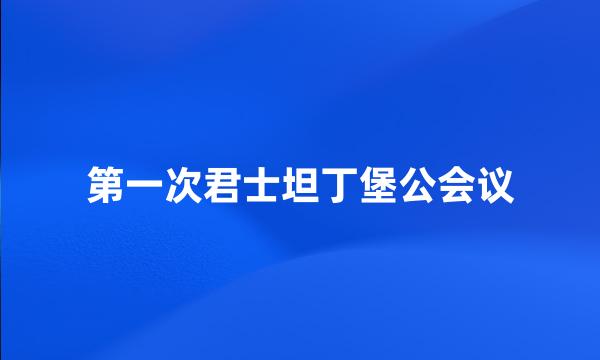 第一次君士坦丁堡公会议