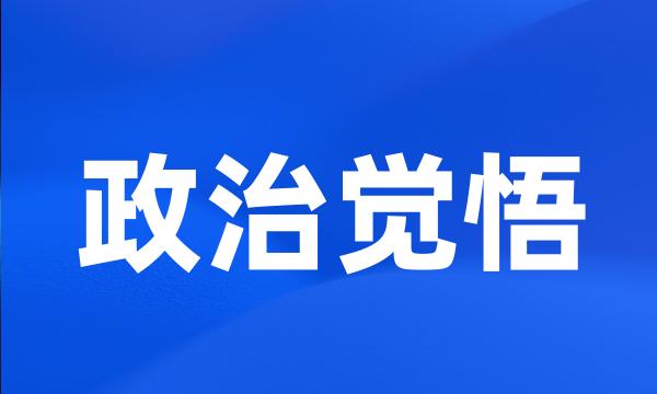 政治觉悟