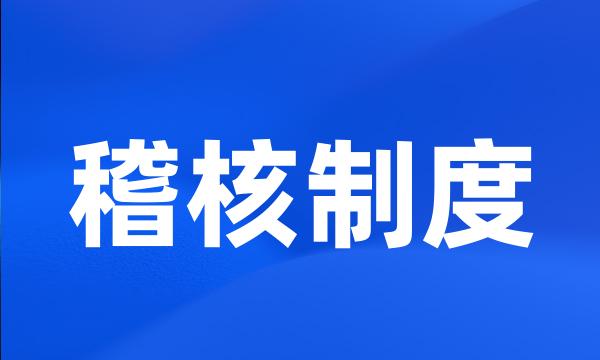 稽核制度