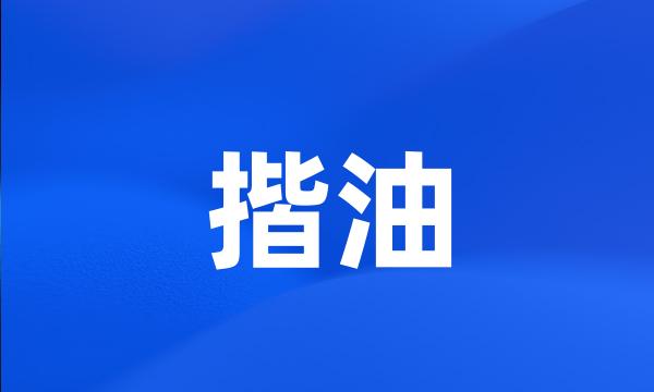 揩油