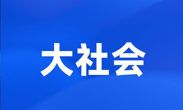 大社会