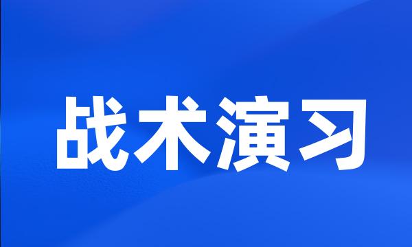 战术演习