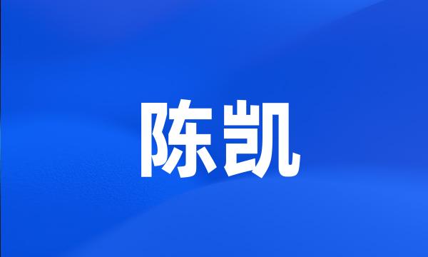 陈凯