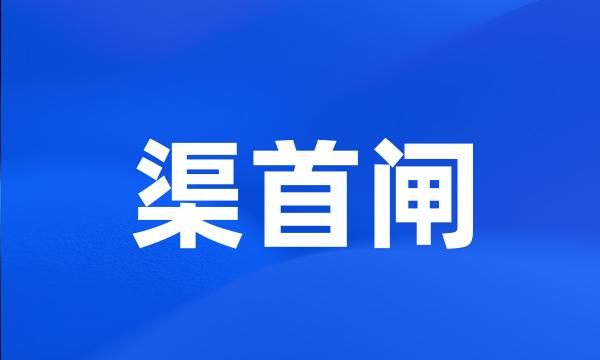 渠首闸