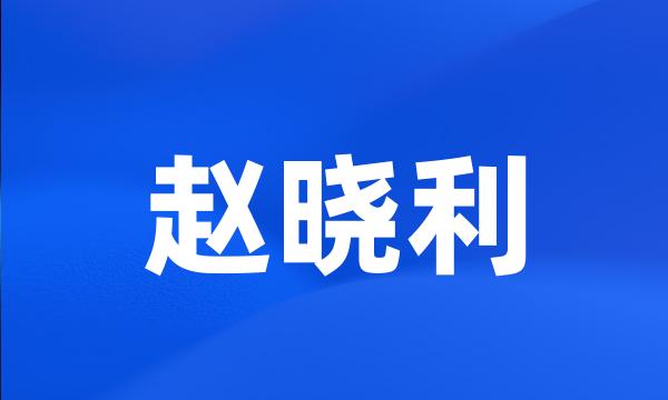 赵晓利