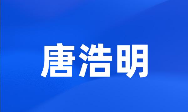 唐浩明