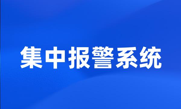 集中报警系统