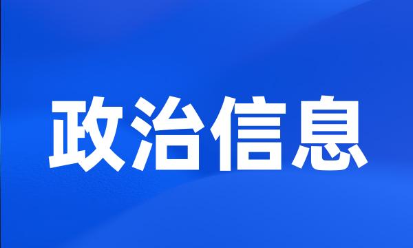 政治信息