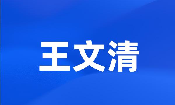 王文清