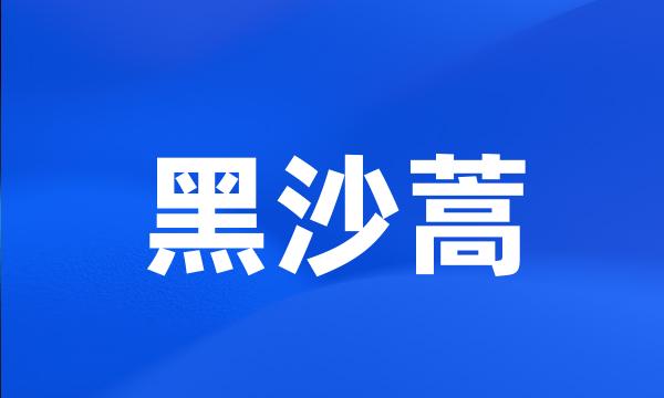 黑沙蒿