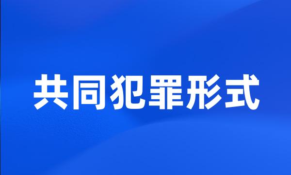 共同犯罪形式