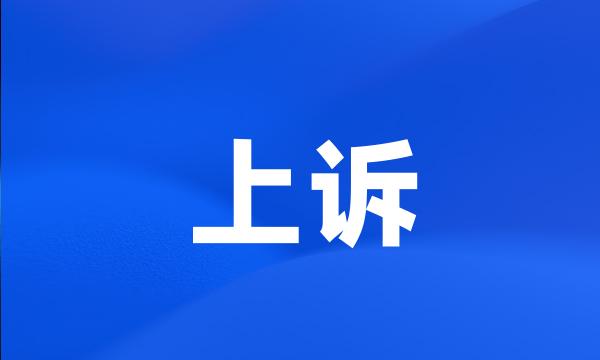 上诉