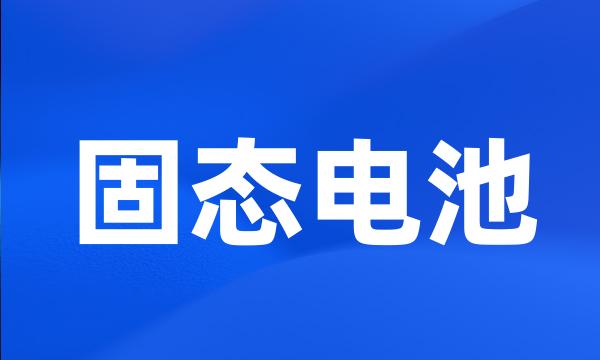 固态电池