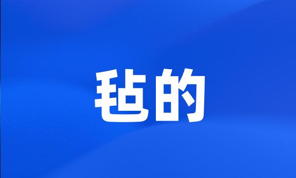 毡的