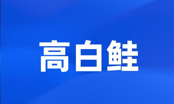 高白鲑